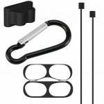 Wholesale 5 in 1 Accessories Kits Silicone Cover with Ear Hook Grips / Staps / Clip / Skin / Tips for [Airpods Pro] Charging Case (Black)